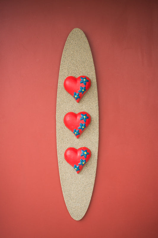 Surfboard Flower heart